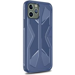 Mobigear Armor Coque iPhone 12 Pro Max Coque arrière en TPU Souple Anti-Chocs - Bleu