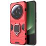 Mobigear Armor Ring Xiaomi 13 Ultra Plastique rigide Coque arrière Antichoc avec bague de maintien - Rouge