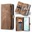 CaseMe 008 Samsung Galaxy S20 Coque Étui 2en1 avec coque amovible Portefeuille - Marron