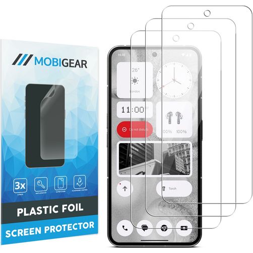 Mobigear Nothing Phone (2a) Protection d'écran Film - Compatible coque (Lot de 3)