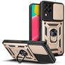 Mobigear Armor Ring Cam Slide Coque Samsung Galaxy M53 Coque arrière Rigide Anti-Chocs avec Anneau-Support - Or