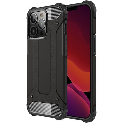 Mobigear Outdoor Coque iPhone 13 Pro Max Coque arrière Rigide Anti-Chocs - Noir