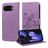Mobigear Flowers Housse Google Pixel 9a Etui Porte-Monnaie - Violet