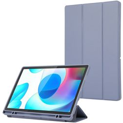 Mobigear Tri-Fold Gel Coque Samsung Galaxy Tab A9 Plus (2023) Etui en TPU,Similicuir + Porte-crayon - Violet