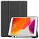 Mobigear Tri-Fold Gel Coque iPad 7 (2019) Etui en TPU,Similicuir + Porte-crayon - Noir