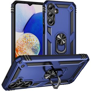 Mobigear Armor ring Coque Samsung Galaxy A16 Coque arrière Rigide Anti-Chocs avec Anneau-Support - Bleu