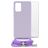 Mobilize Lanyard Gelly Samsung Galaxy A32 5G Coque avec cordon en TPU Souple - Pastel Purple