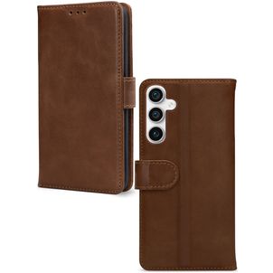 Mobilize Wallet Housse Samsung Galaxy S23 FE Etui en Cuir Véritable Porte-Monnaie - Marron
