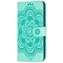 Mobigear Mandala Housse Motorola One Hyper Etui Porte-Monnaie - Turquoise