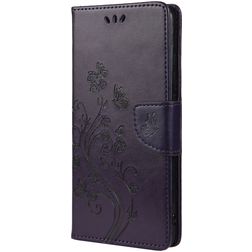 Mobigear Flowers Samsung Galaxy A33 Étui Portefeuille - Violet