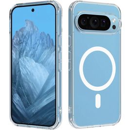 Mobigear Crystal Coque Transparente Google Pixel 9 Pro MagSafe Coque arrière Rigide - Transparent