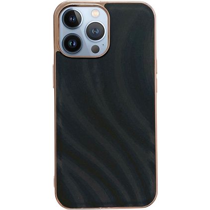 Mobigear Wavy Coque iPhone 14 Pro Max Coque arrière Rigide - Noir
