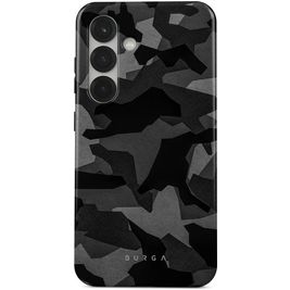 Burga Tough Coque Samsung Galaxy S25 Coque arrière Rigide Anti-Chocs - Night Black Camo