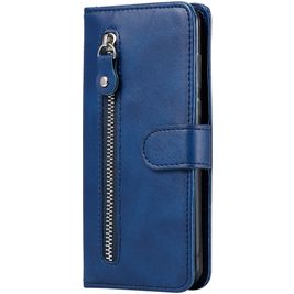 Mobigear Zipper Housse Xiaomi Redmi Note 9 Etui Porte-Monnaie - Bleu