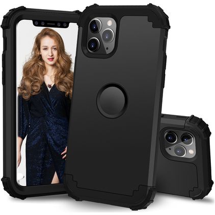 Mobigear Ultra Tough Coque iPhone 11 Pro Coque arrière Rigide Anti-Chocs - Noir