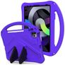 Mobigear AeroArmor Coque iPad 10 (2022) Coque de tablette pour enfants avec Poignée Enfants en EVA + Porte-crayon - Violet