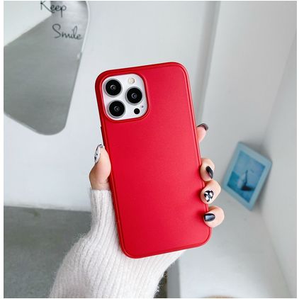 Mobigear Frosted iPhone 13 Pro Plastique rigide Coque arrière - Rouge