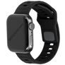 Mobiparts Sport Bracelet Silicone Apple Watch Fermeture à clou et passant - 42/41/40/38 mm - Noir