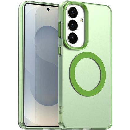 Mobigear Shockproof Coque Samsung Galaxy S26 MagSafe Coque arrière Rigide - Vert