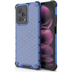 Mobigear Honeycomb POCO X5 Pro Plastique rigide Coque arrière Antichoc - Bleu