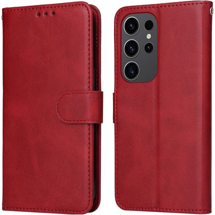 Mobigear Wallet Housse Samsung Galaxy S24 Ultra Etui Porte-Monnaie - Rouge
