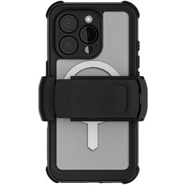 Ghostek Nautical Belt Coque iPhone 16 Pro MagSafe Coque arrière Imperméable Rigide Anti-Chocs - Transparent / Noir