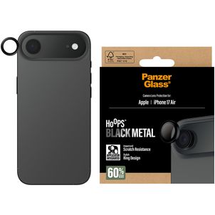 PanzerGlass Hoops iPhone Air Verre trempé Protection Objectif Caméra - Compatible Coque - Noir