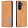 Mobigear Rhombus Slim Housse Samsung Galaxy S26 FE Etui - Cognac