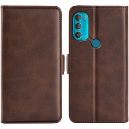 Mobigear Slim Magnet Housse Motorola Moto G71 5G Etui Porte-Monnaie - Marron