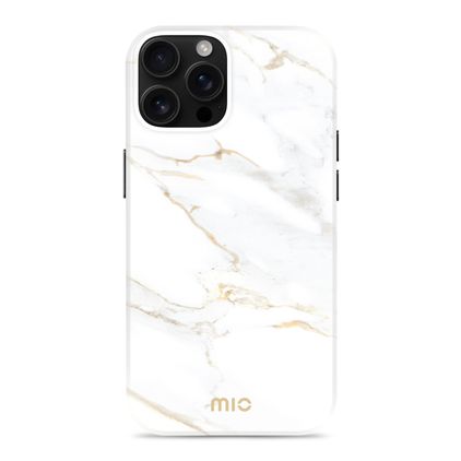 MIO iPhone 16 Pro Max MagSafe Plastique rigide Coque arrière - White Marble