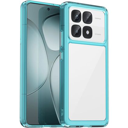Mobigear Crystal Coque Xiaomi 14T Pro Coque arrière Rigide - Bleu