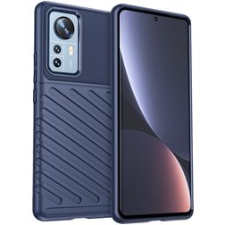 Mobigear Groove Coque Xiaomi 12 Pro Coque arrière en TPU Souple - Bleu