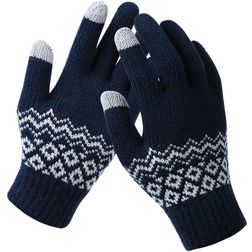 Mobigear Stretch - Gants Tactiles - One-Size - Bleu Marin