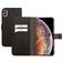 Mobiparts Saffiano Wallet Housse iPhone XS Max Etui Porte-Monnaie - Noir