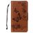 Mobigear Butterfly Housse Samsung Galaxy A8 (2018) Etui Porte-Monnaie - Marron