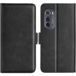 Mobigear Slim Magnet Housse Motorola Edge (2022) Etui Porte-Monnaie - Noir