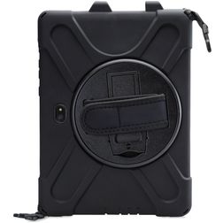 Xccess Survivor All-round Coque Samsung Galaxy Tab Active Pro Coque arrière en Plastique rigide,Silicone + Bandoulière + Support Amovible - Noir
