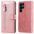 Mobigear Zipper Housse Samsung Galaxy S23 Ultra Etui Porte-Monnaie - Rose doré