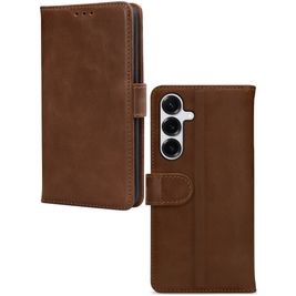 Mobilize Wallet Housse Samsung Galaxy S25 Plus Etui en Cuir Véritable Porte-Monnaie - Marron