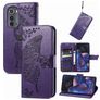 Mobigear Butterfly Housse Motorola Edge (2022) Etui Porte-Monnaie - Violet