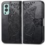 Mobigear Butterfly Housse OnePlus Nord 2 Etui Porte-Monnaie - Noir