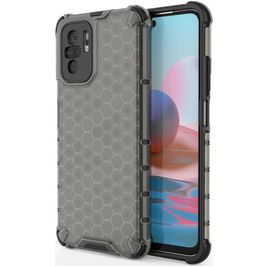 Mobigear Honeycomb Coque Xiaomi Redmi Note 10S Coque arrière Rigide Anti-Chocs - Noir Mobigear Honeycomb Coque Xiaomi Redmi Note 10S Coque arrière Rigide Anti-Chocs - Noir