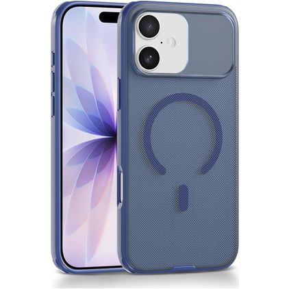 Mobigear Shockproof Grip Coque iPhone 17 MagSafe Coque arrière Rigide - Bleu