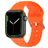 Mobigear Bumpy Bracelet Silicone Apple Watch Fermeture boucle ardillon - 49/46/45/44 mm - Orange
