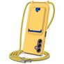 Mobigear Lanyard Card Samsung Galaxy A16 Coque avec cordon en Silicone et Porte-Cartes - Jaune