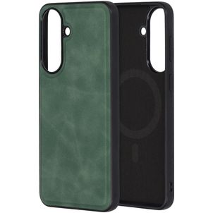 Mobiparts Classic Coque Samsung Galaxy A57 MagSafe Coque arrière en TPU,Similicuir - Emerald Green