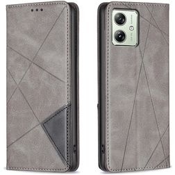Mobigear Rhombus Slim Housse Motorola Moto G54 Etui - Gris