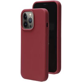 Mobiparts Coque iPhone 13 Pro Coque arrière en Silicone - Plum Red