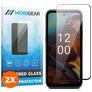 Mobigear Premium Nokia XR21 Verre trempé Protection d'écran - Compatible coque - Noir (Lot de 2)