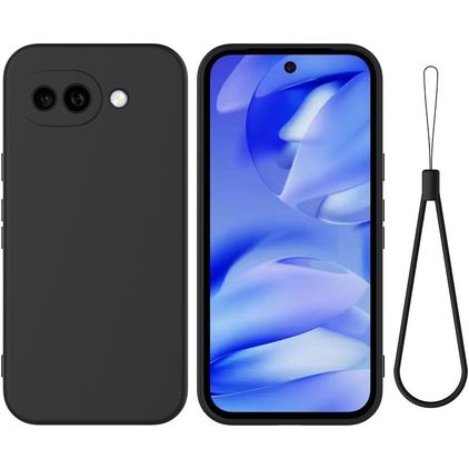 Mobigear Rubber Touch Coque Google Pixel 10a Coque arrière en Silicone - Noir